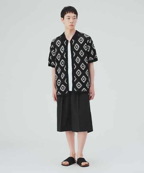 BEAMS HEART(ビームスハート)の「【7/9値下げ】クロシェ編み ショートスリーブ シャツ(ユニセックス)(シャツ/ブラウス・メンズ・ブラック/ブラウン・MEDIUM/SMALL/LARGE)」の9枚目の写真