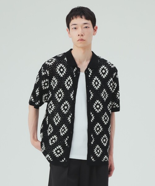 BEAMS HEART(ビームスハート)の「【7/9値下げ】クロシェ編み ショートスリーブ シャツ(ユニセックス)(シャツ/ブラウス・メンズ・ブラック/ブラウン・MEDIUM/SMALL/LARGE)」の11枚目の写真