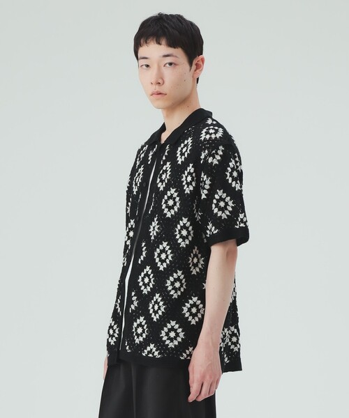 BEAMS HEART(ビームスハート)の「【7/9値下げ】クロシェ編み ショートスリーブ シャツ(ユニセックス)(シャツ/ブラウス・メンズ・ブラック/ブラウン・MEDIUM/SMALL/LARGE)」の12枚目の写真