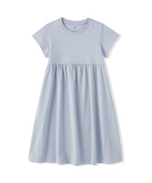キッズ　涼感ＵＶカットクルーネック半袖ワンピース