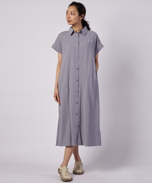 Eddie Bauer(エディーバウアー)の「エアリー リラックス シャツワンピース(シャツワンピース・レディース・グレー/ダークベージュ/グレイッシュブルー・S/M/L/XL)」の3枚目の写真
