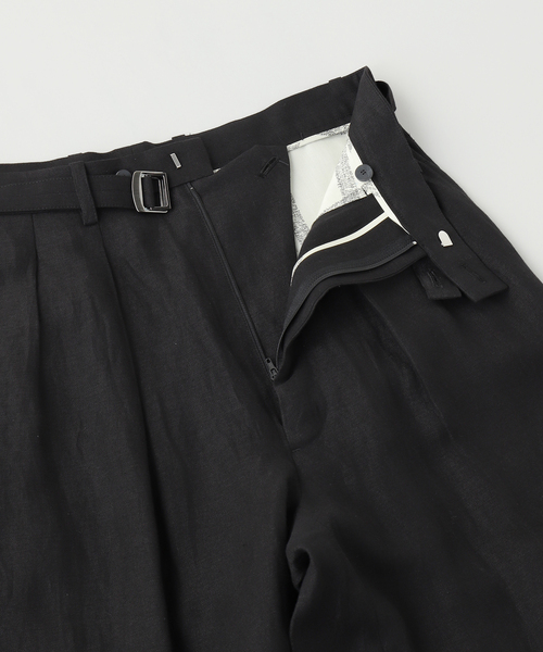 m's braque（エムズブラック）の「m’s braque (エムズ ブラック)  BELTED TACK BAGGY PANTS（その他パンツ・メンズ・ブラック・40/36/38）」の3枚目の写真