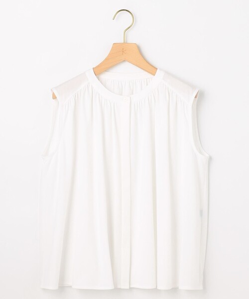 組曲(クミキョク)の「【WEB限定】トリコットジャージー ギャザー カットソー(Tシャツ/カットソー・レディース・ネイビー系/ホワイト系・S2)」の16枚目の写真