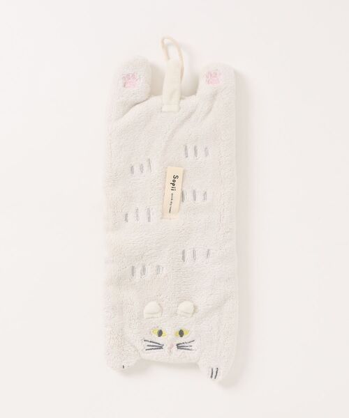 F*♡様 【新品タグ付き】pois タオルタッチニット　ホワイト Sopii》- クイックドライタオルキャット - ふわっと吸ってすぐ乾く