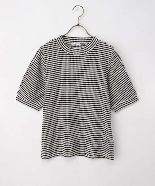Honeys(ハニーズ)の「【ハニさら・吸水速乾・抗菌防臭】ふんわり袖トップス(Tシャツ/カットソー・レディース・ホワイト系その他/ホワイト×ブラック/ホワイト×ブルー・L/LL/M/S)」の13枚目の写真