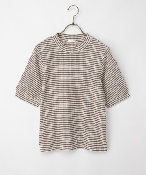 Honeys(ハニーズ)の「【ハニさら・吸水速乾・抗菌防臭】ふんわり袖トップス(Tシャツ/カットソー・レディース・ホワイト系その他/ホワイト×ブラック/ホワイト×ブルー・L/LL/M/S)」の16枚目の写真