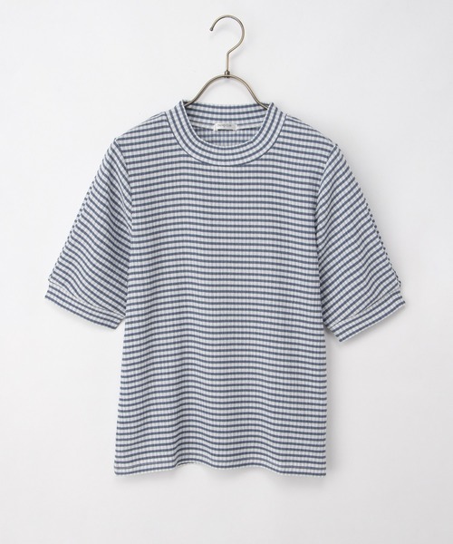 Honeys(ハニーズ)の「【ハニさら・吸水速乾・抗菌防臭】ふんわり袖トップス(Tシャツ/カットソー・レディース・ホワイト系その他/ホワイト×ブラック/ホワイト×ブルー・L/LL/M/S)」の18枚目の写真
