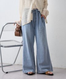 CIAOPANIC TYPY | 【美脚見え/3サイズ展開】柔らかルーズフレアイージーデニム(デニムパンツ)