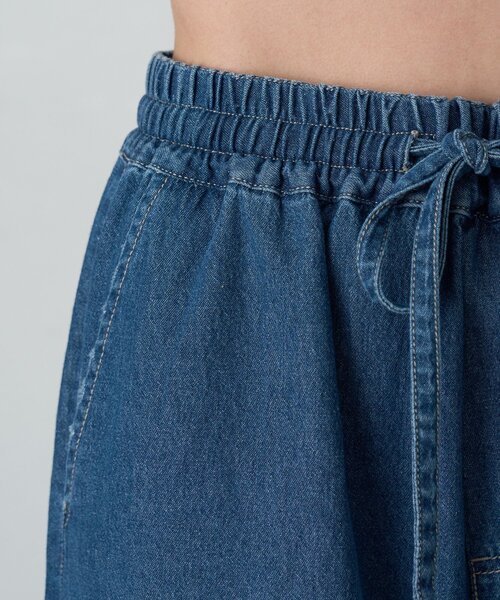 CIAOPANIC TYPY(チャオパニックティピー)の「【美脚見え/3サイズ展開】柔らかルーズフレアイージーデニム(デニムパンツ・レディース・ブルー/サックスブルー/ピンク・SMALL/LARGE/MEDIUM)」の4枚目の写真