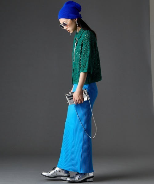 GEVS.（ジェイヴィス）の「【セットアップ対応】綿100％クロシェ風透かし編カーディガン＜大きいサイズ有＞GEVS.（カーディガン/ボレロ・レディース・ブラック/グリーン・L/M/5L/4L/3L/LL）」の16枚目の写真