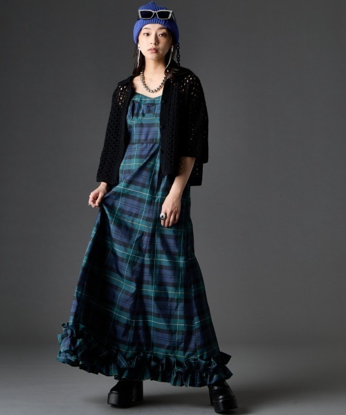 GEVS.（ジェイヴィス）の「【セットアップ対応】綿100％クロシェ風透かし編カーディガン＜大きいサイズ有＞GEVS.（カーディガン/ボレロ・レディース・ブラック/グリーン・L/M/5L/4L/3L/LL）」の19枚目の写真