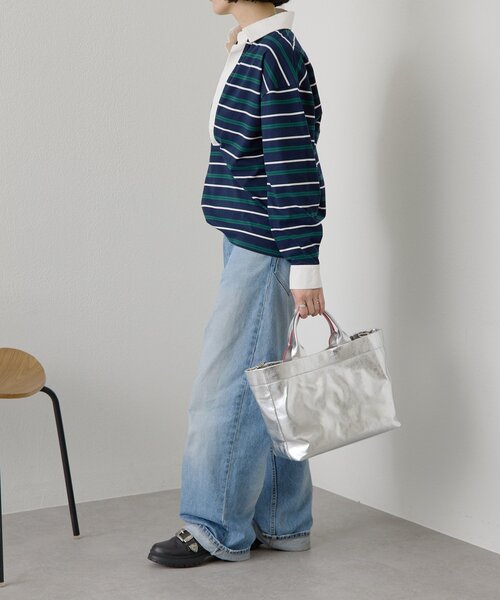 ear PAPILLONNER（イアパピヨネ）の「【MAGLOW(マグロー)】ear別注トートバッグ（トートバッグ・レディース・ブラック/シルバー・FREE）」の4枚目の写真