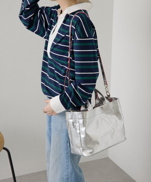 ear PAPILLONNER（イアパピヨネ）の「【MAGLOW(マグロー)】ear別注トートバッグ（トートバッグ・レディース・ブラック/シルバー・FREE）」の8枚目の写真