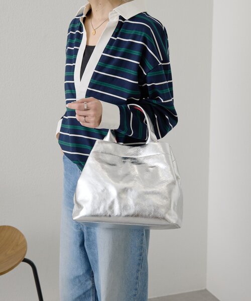 ear PAPILLONNER（イアパピヨネ）の「【MAGLOW(マグロー)】ear別注トートバッグ（トートバッグ・レディース・ブラック/シルバー・FREE）」の10枚目の写真