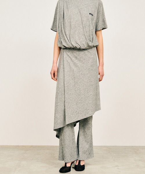 PRANK PROJECT（プランクプロジェクト）の「【2026Summer Pre-Order】スラブレイヤードパンツ / Slub Layered Pants（その他パンツ・レディース・グレー/ブラック・36/38）」の14枚目の写真