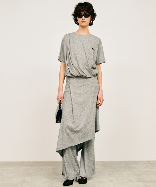 PRANK PROJECT（プランクプロジェクト）の「【2026Summer Pre-Order】スラブレイヤードパンツ / Slub Layered Pants（その他パンツ・レディース・グレー/ブラック・36/38）」の3枚目の写真