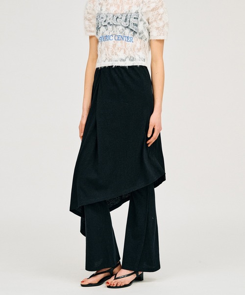 PRANK PROJECT（プランクプロジェクト）の「【2026Summer Pre-Order】スラブレイヤードパンツ / Slub Layered Pants（その他パンツ・レディース・グレー/ブラック・36/38）」の5枚目の写真