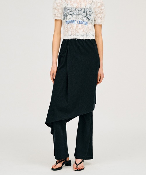 PRANK PROJECT（プランクプロジェクト）の「【2026Summer Pre-Order】スラブレイヤードパンツ / Slub Layered Pants（その他パンツ・レディース・グレー/ブラック・36/38）」の10枚目の写真