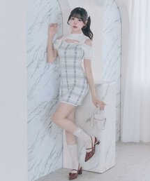 Belle Charme | 【Belle Charme】2way Check Knit Onepiece(ワンピース)