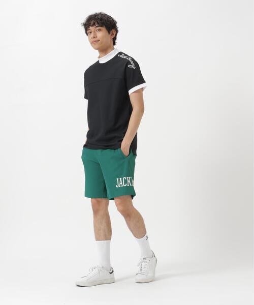 Jack Bunny!!（ジャックバニー）の「レイブロックドライワッフル半袖モックネックカットソー（Tシャツ/カットソー・メンズ・ホワイト/ブラック・LARGE/X-LARGE/MEDIUM）」の3枚目の写真