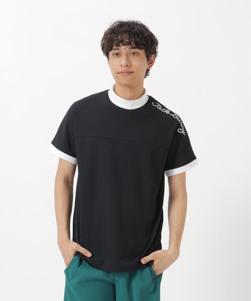 Jack Bunny!!（ジャックバニー）の「レイブロックドライワッフル半袖モックネックカットソー（Tシャツ/カットソー・メンズ・ホワイト/ブラック・LARGE/X-LARGE/MEDIUM）」の4枚目の写真