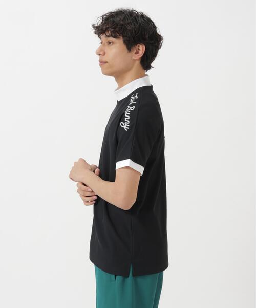 Jack Bunny!!（ジャックバニー）の「レイブロックドライワッフル半袖モックネックカットソー（Tシャツ/カットソー・メンズ・ホワイト/ブラック・LARGE/X-LARGE/MEDIUM）」の5枚目の写真