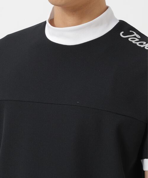 Jack Bunny!!（ジャックバニー）の「レイブロックドライワッフル半袖モックネックカットソー（Tシャツ/カットソー・メンズ・ホワイト/ブラック・LARGE/X-LARGE/MEDIUM）」の7枚目の写真