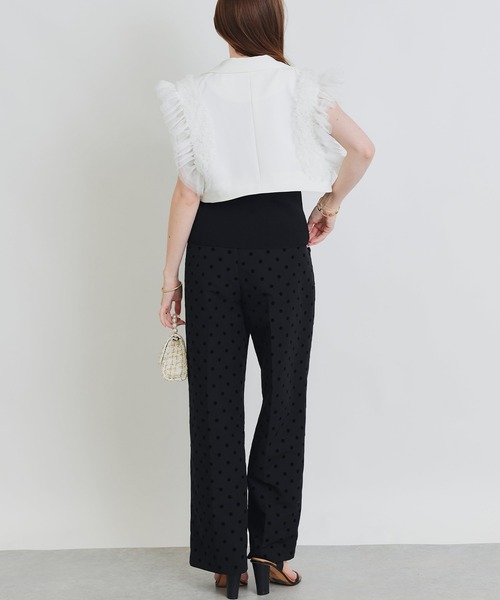PICCIN PERLA(ピッチンペルラ)の「チュールフリルスリーブ2WAYジレ(ベスト・レディース・ブラック/オフホワイト・M)」の13枚目の写真