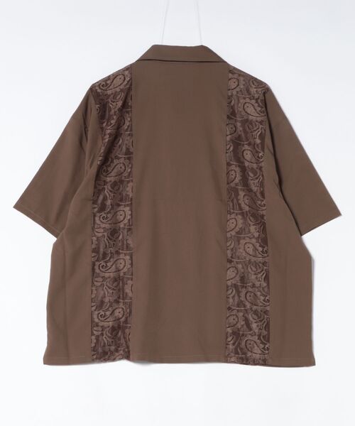 ８(eight)（エイト）の「レースパネルシャツ（シャツ/ブラウス・メンズ・ブラウン/ホワイト/ブラック・LARGE/MEDIUM）」の4枚目の写真