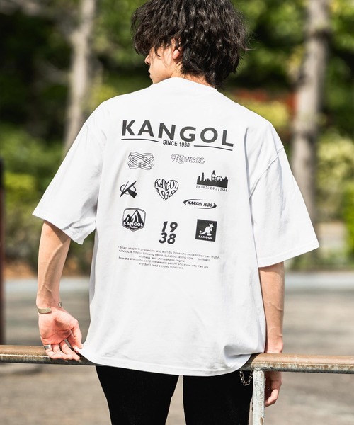 KANGOL(カンゴール)の「KANGOL カンゴール 別注コラボ 接触冷感オーバーサイズバックプリント半袖Tシャツ(Tシャツ/カットソー・メンズ・ベージュ系1/ブラック系2/ネイビー系2/ホワイト系1/グレー系2/ホワイト系2/ピンク系1/ピンク系2/ブラック系1/グレー系1/ネイビー系1/ベージュ系2・M/L/XL)」の1枚目の写真
