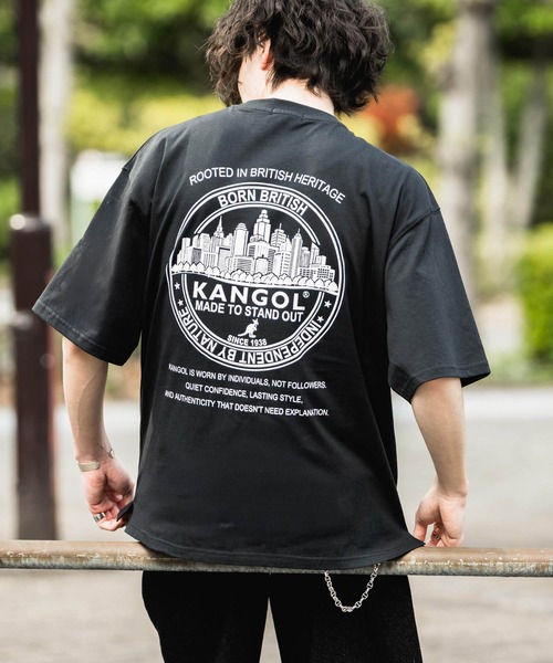 KANGOL(カンゴール)の「KANGOL カンゴール 別注コラボ 接触冷感オーバーサイズバックプリント半袖Tシャツ(Tシャツ/カットソー・メンズ・ベージュ系1/ブラック系2/ネイビー系2/ホワイト系1/グレー系2/ホワイト系2/ピンク系1/ピンク系2/ブラック系1/グレー系1/ネイビー系1/ベージュ系2・M/L/XL)」の3枚目の写真