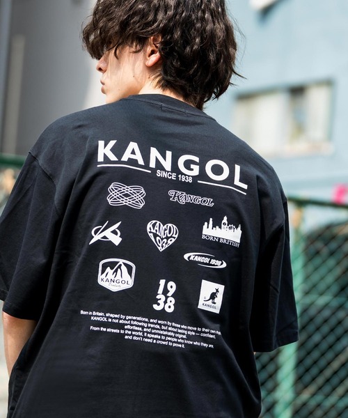 KANGOL(カンゴール)の「KANGOL カンゴール 別注コラボ 接触冷感オーバーサイズバックプリント半袖Tシャツ(Tシャツ/カットソー・メンズ・ベージュ系1/ブラック系2/ネイビー系2/ホワイト系1/グレー系2/ホワイト系2/ピンク系1/ピンク系2/ブラック系1/グレー系1/ネイビー系1/ベージュ系2・M/L/XL)」の4枚目の写真