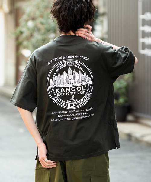KANGOL(カンゴール)の「KANGOL カンゴール 別注コラボ 接触冷感オーバーサイズバックプリント半袖Tシャツ(Tシャツ/カットソー・メンズ・ベージュ系1/ブラック系2/ネイビー系2/ホワイト系1/グレー系2/ホワイト系2/ピンク系1/ピンク系2/ブラック系1/グレー系1/ネイビー系1/ベージュ系2・M/L/XL)」の5枚目の写真