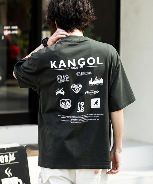 KANGOL(カンゴール)の「KANGOL カンゴール 別注コラボ 接触冷感オーバーサイズバックプリント半袖Tシャツ(Tシャツ/カットソー・メンズ・ベージュ系1/ブラック系2/ネイビー系2/ホワイト系1/グレー系2/ホワイト系2/ピンク系1/ピンク系2/ブラック系1/グレー系1/ネイビー系1/ベージュ系2・M/L/XL)」の6枚目の写真