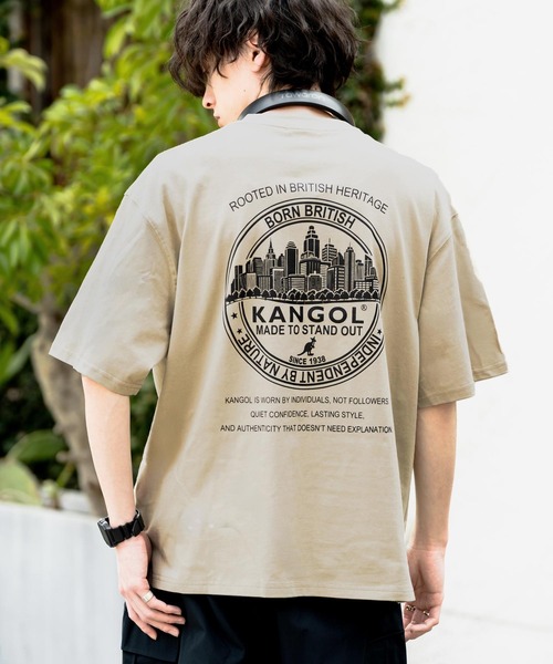 KANGOL(カンゴール)の「KANGOL カンゴール 別注コラボ 接触冷感オーバーサイズバックプリント半袖Tシャツ(Tシャツ/カットソー・メンズ・ベージュ系1/ブラック系2/ネイビー系2/ホワイト系1/グレー系2/ホワイト系2/ピンク系1/ピンク系2/ブラック系1/グレー系1/ネイビー系1/ベージュ系2・M/L/XL)」の7枚目の写真
