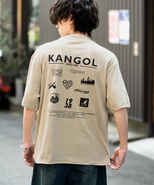 KANGOL(カンゴール)の「KANGOL カンゴール 別注コラボ 接触冷感オーバーサイズバックプリント半袖Tシャツ(Tシャツ/カットソー・メンズ・ベージュ系1/ブラック系2/ネイビー系2/ホワイト系1/グレー系2/ホワイト系2/ピンク系1/ピンク系2/ブラック系1/グレー系1/ネイビー系1/ベージュ系2・M/L/XL)」の8枚目の写真