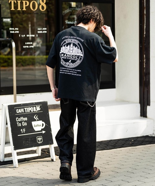 KANGOL(カンゴール)の「KANGOL カンゴール 別注コラボ 接触冷感オーバーサイズバックプリント半袖Tシャツ(Tシャツ/カットソー・メンズ・ベージュ系1/ブラック系2/ネイビー系2/ホワイト系1/グレー系2/ホワイト系2/ピンク系1/ピンク系2/ブラック系1/グレー系1/ネイビー系1/ベージュ系2・M/L/XL)」の14枚目の写真