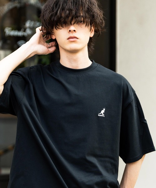KANGOL(カンゴール)の「KANGOL カンゴール 別注コラボ 接触冷感オーバーサイズバックプリント半袖Tシャツ(Tシャツ/カットソー・メンズ・ベージュ系1/ブラック系2/ネイビー系2/ホワイト系1/グレー系2/ホワイト系2/ピンク系1/ピンク系2/ブラック系1/グレー系1/ネイビー系1/ベージュ系2・M/L/XL)」の15枚目の写真