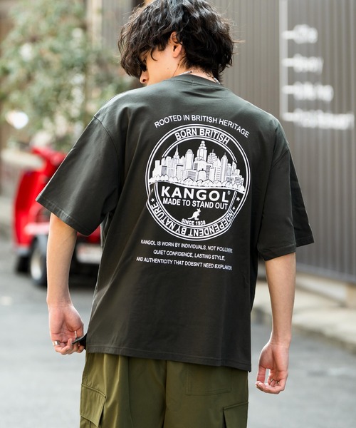 KANGOL(カンゴール)の「KANGOL カンゴール 別注コラボ 接触冷感オーバーサイズバックプリント半袖Tシャツ(Tシャツ/カットソー・メンズ・ベージュ系1/ブラック系2/ネイビー系2/ホワイト系1/グレー系2/ホワイト系2/ピンク系1/ピンク系2/ブラック系1/グレー系1/ネイビー系1/ベージュ系2・M/L/XL)」の21枚目の写真
