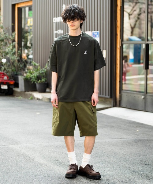KANGOL(カンゴール)の「KANGOL カンゴール 別注コラボ 接触冷感オーバーサイズバックプリント半袖Tシャツ(Tシャツ/カットソー・メンズ・ベージュ系1/ブラック系2/ネイビー系2/ホワイト系1/グレー系2/ホワイト系2/ピンク系1/ピンク系2/ブラック系1/グレー系1/ネイビー系1/ベージュ系2・M/L/XL)」の22枚目の写真