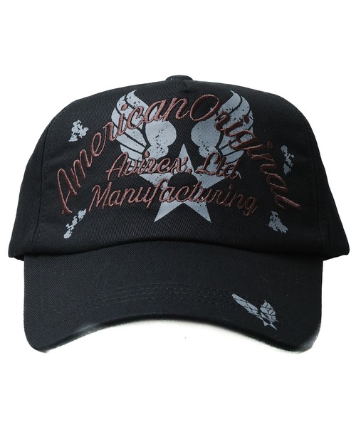 AVIREX(アヴィレックス)の「●AVIREX●EMBROIDERY & PRINT LOGO CAP(キャップ・メンズ・ブラック/ライトブラウン・FREE)」の2枚目の写真