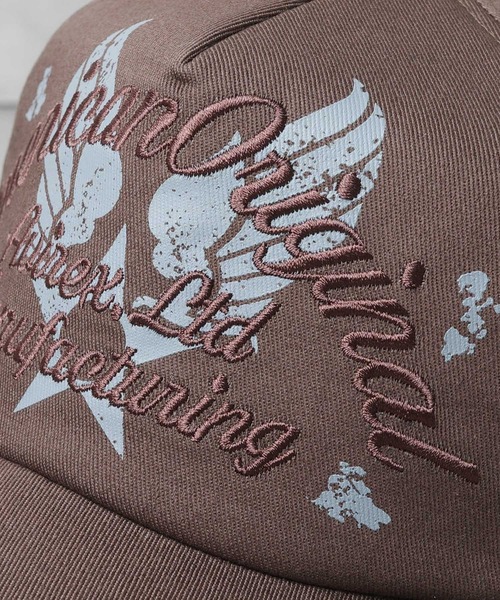AVIREX(アヴィレックス)の「●AVIREX●EMBROIDERY & PRINT LOGO CAP(キャップ・メンズ・ブラック/ライトブラウン・FREE)」の3枚目の写真