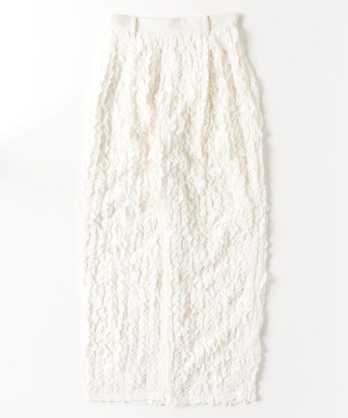 CLANE(クラネ)の「TOPSTITCHED FRILL STRAIGHT PANTS 10110-7223(その他パンツ・レディース・ブラック/オフホワイト・1/2)」の2枚目の写真