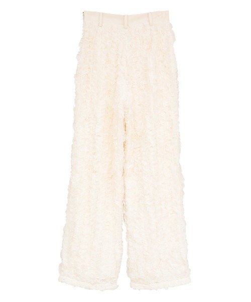 CLANE(クラネ)の「TOPSTITCHED FRILL STRAIGHT PANTS 10110-7223(その他パンツ・レディース・ブラック/オフホワイト・1/2)」の14枚目の写真