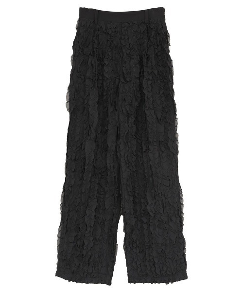 CLANE(クラネ)の「TOPSTITCHED FRILL STRAIGHT PANTS 10110-7223(その他パンツ・レディース・ブラック/オフホワイト・1/2)」の11枚目の写真