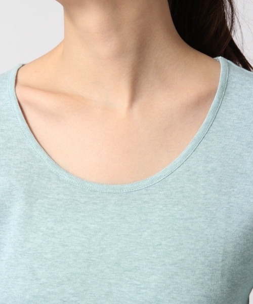 GLOBAL WORK(グローバルワーク)の「スーピマUネック9分袖/708293(Tシャツ/カットソー・レディース・ホワイト/ライトグリーン/ネイビー/その他/ライトグレー・SMALL/LARGE/MEDIUM)」の8枚目の写真
