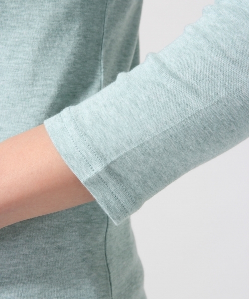 GLOBAL WORK(グローバルワーク)の「スーピマUネック9分袖/708293(Tシャツ/カットソー・レディース・ホワイト/ライトグリーン/ネイビー/その他/ライトグレー・SMALL/LARGE/MEDIUM)」の11枚目の写真