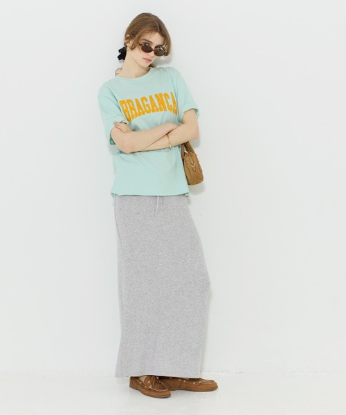 coca（coca）（コカ）の「とろみリブスカート（スカート・レディース・グレー/ブラック・M/L/S/XL）」の3枚目の写真