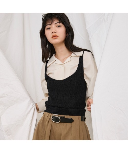 COMMON＋HAUS（コモンハウス）の「オープンバック　ニットビスチェ（ニット/セーター・レディース・ブラック/グレー/ブラウン・FREE）」の14枚目の写真