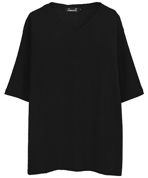 CavariA(キャバリア)の「『CavariA/キャバリア』楊柳VネックTシャツ 半袖(Tシャツ/カットソー・メンズ・グレイッシュベージュ/ブルーグリーン/ブラック・L/M)」の14枚目の写真